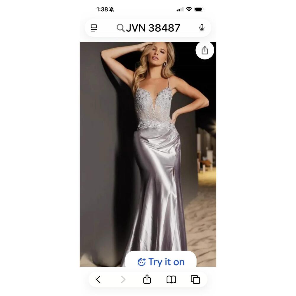 NEW JVN corset gown in silver